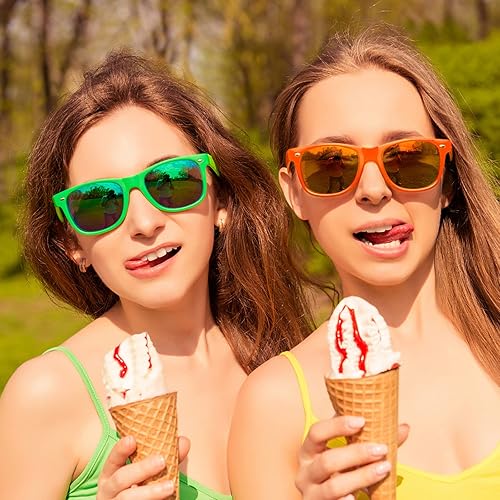 Vista 54 de Suministros para regalos de fiesta de colores neón Paquete de 8 gafas de sol unisex Varios