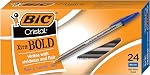 BIC Cristal Xtra Stylo à bille de mode, point d'or (1.6mm), Couleurs assorties, 24-Count (MSBAPP241-A-AST)