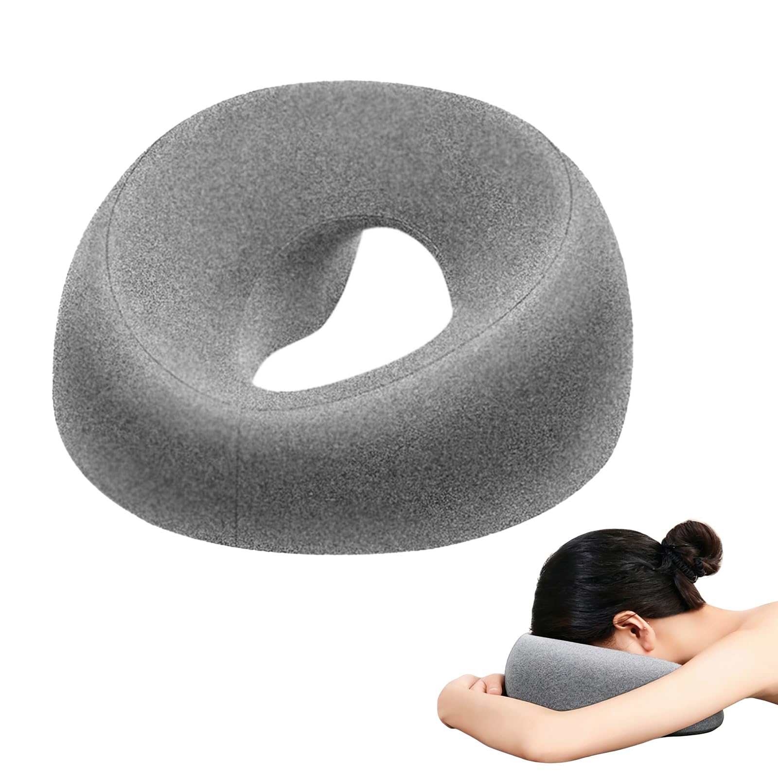 Reposacabezas de masaje para cama, cojín facial en forma de U, cojín de masaje con agujero para la cabeza, cojín facial de espuma viscoelástica para spa, salón, cama de masaje para oficinas