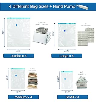 Amazon.com: Honey-Can-Do 16-Pack Vacuum Storage Bags Variety