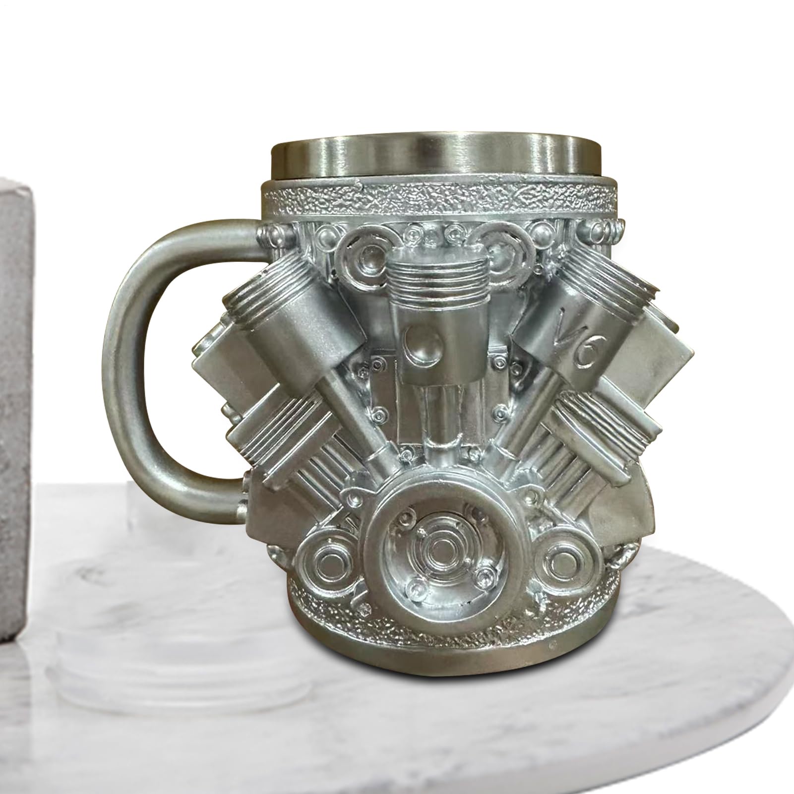 Tasse vintage de grande capacité en acier isotherme pour le thé et les cocktails