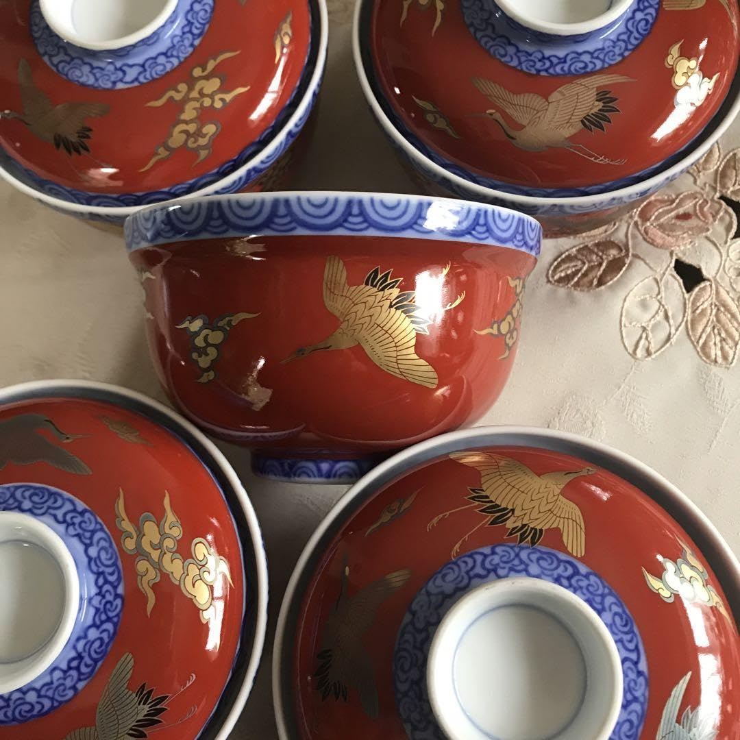 【お値下げしました】深川製磁 染錦手波鶴紋 蓋付茶碗 Amazon.co.jp: おしました深川製磁 染錦手波鶴紋 蓋付茶碗 : ホーム
