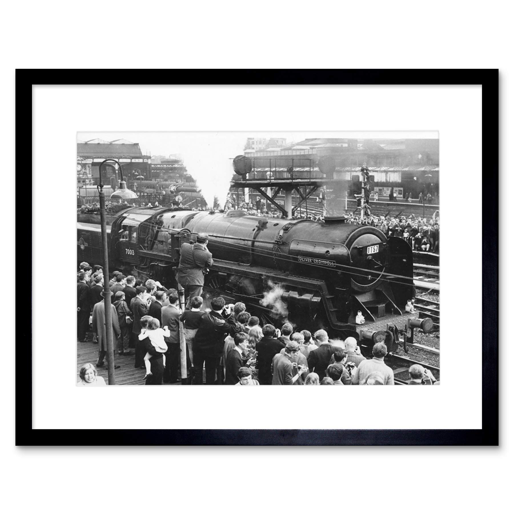 Wee Blue Coo Photo Locomotive Train Steam Oliver Cromwell Engine Framed Wall Art Print