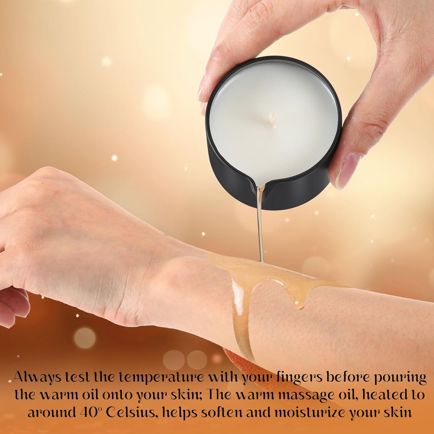 Nuanchu 6 Pcs 2.35 oz Massage Oil Candle, Ignite Low Temp Scented Body Oil Candles for Massage Therapy Soy Based Mother's Day Home Gift Spa Use, 6 Scents - Image 5