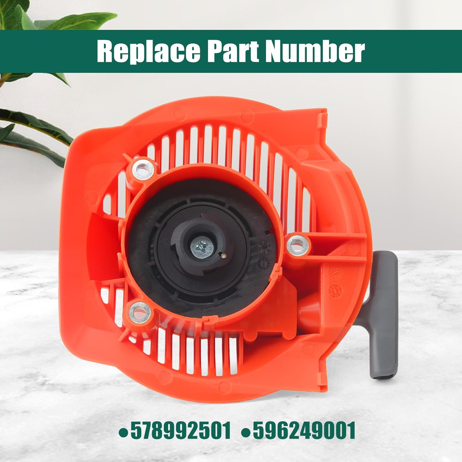 YUXIVCNE 578992501 Recoil Starter Assembly with Pull Cord Compatible with Husqvarna 525L 525LS 525LST 525RS String Trimmer Parts, Replace 596249001