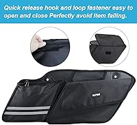 Vista 4 de AUFER Organizadores de alforjas de motocicleta para lado izquierdo y derecho, bolsas de almacenamiento, bolsa organizadora compatible con Touring