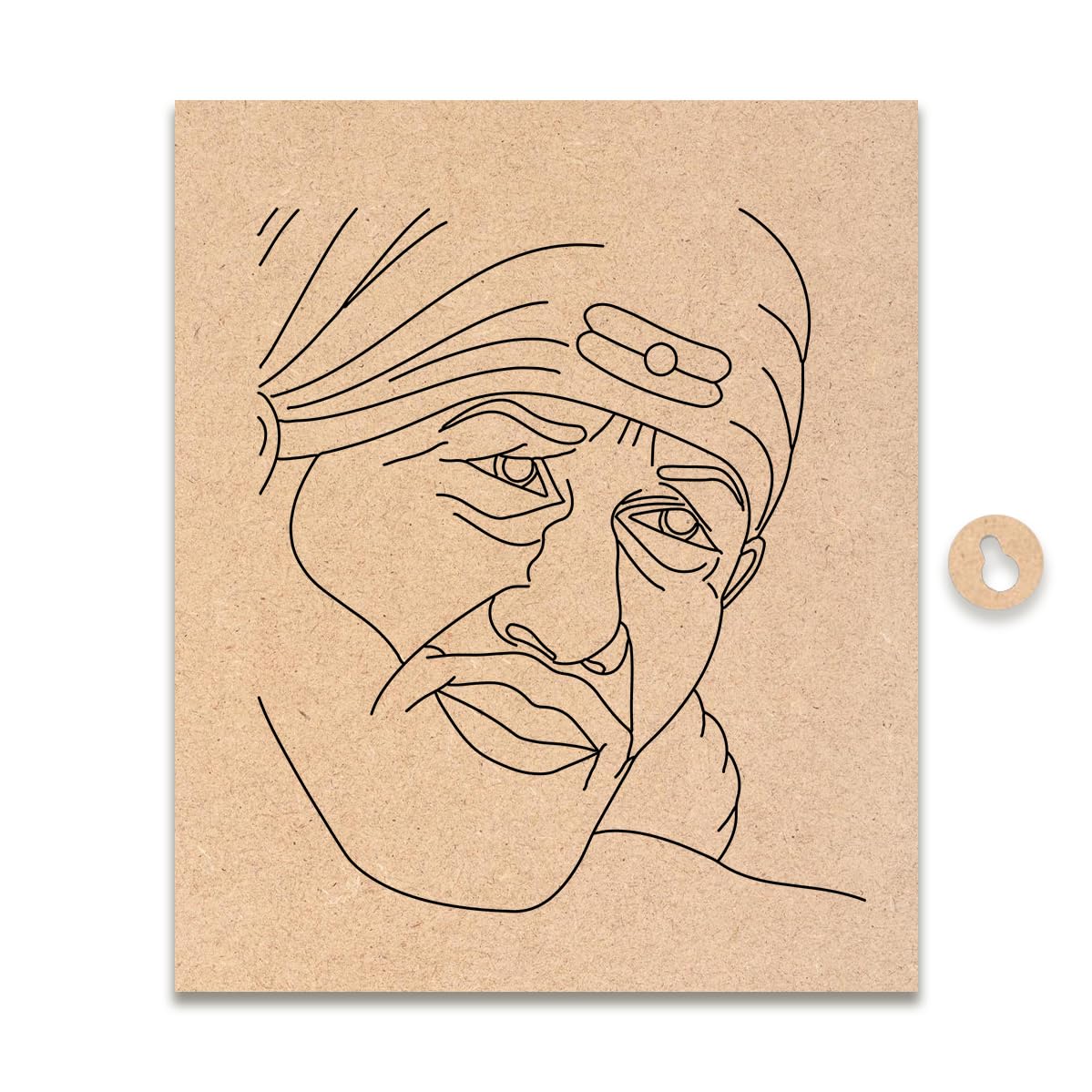 Pre-Marked MDF Board for Coloring | DIY Painting | Pre-Drawn Ready-to-Paint Art Board for Kids & Adults | Great Gifts to Kids and Home Decoration | Size - 25cm x 30cm (Sai Baba)-image-48