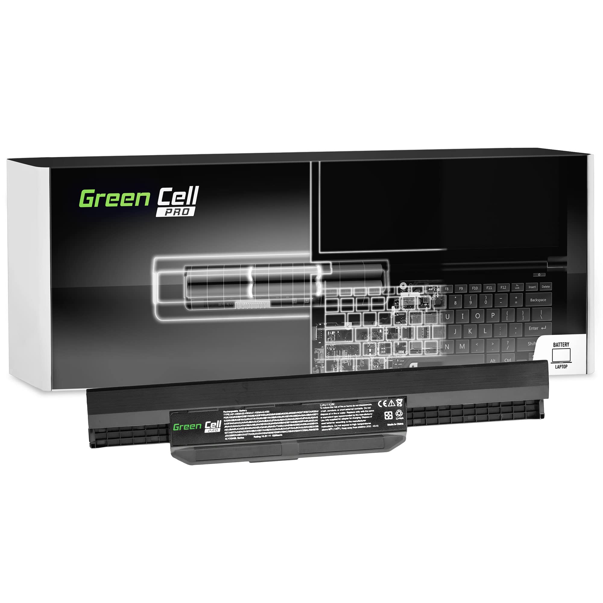 BATERÍA GREEN CELL PRO PARA ASUS A31-K53 X53S X53T K53E / 11,1V 5200MAH