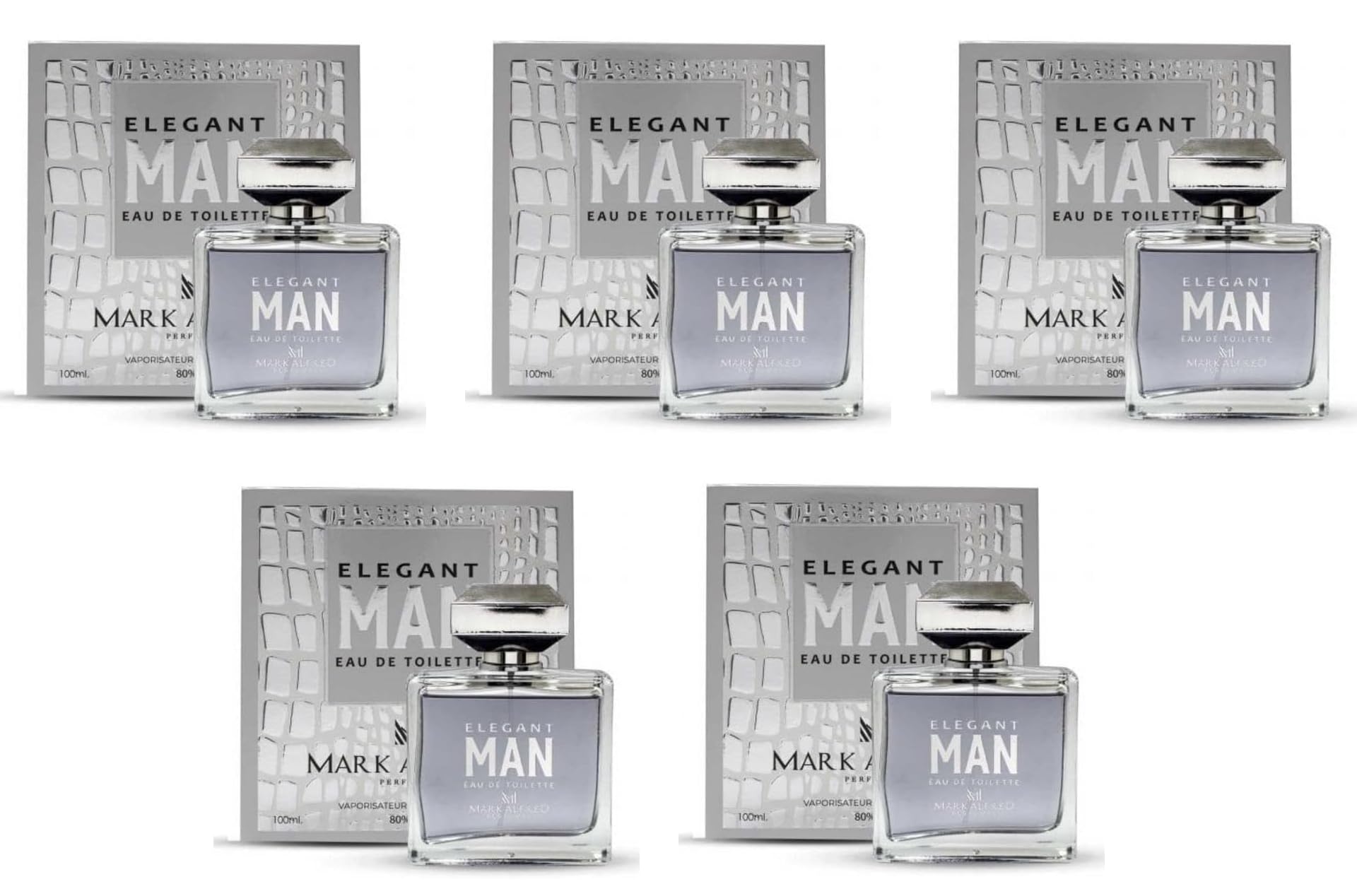 Mark AlfredElegant Man Eau de Toilette 100ML for Men - 5Pcs Bundle