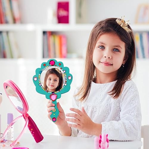 Miniatura 6 de RICHNESS Ocean Foam Mirrors Decorate Your Own Mermaid Mirrors with Self-Adhesive Jewels Unbreakable Kids Mirror Preschool Art Toys Pack of 6