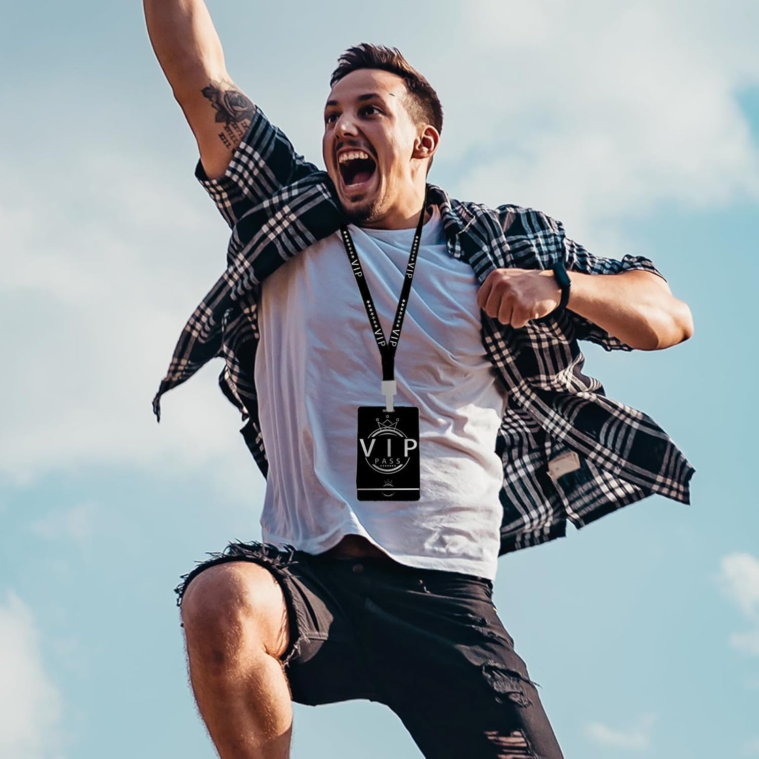 30 Sets PVC VIP Badge lanyards and Plastic Pass Cards,Perfect for Backstage Access,Breakaway Concerts, Parties, Birthdays, ensuring a and Functional Solution for Event Organizers (Sliver) - Image 4