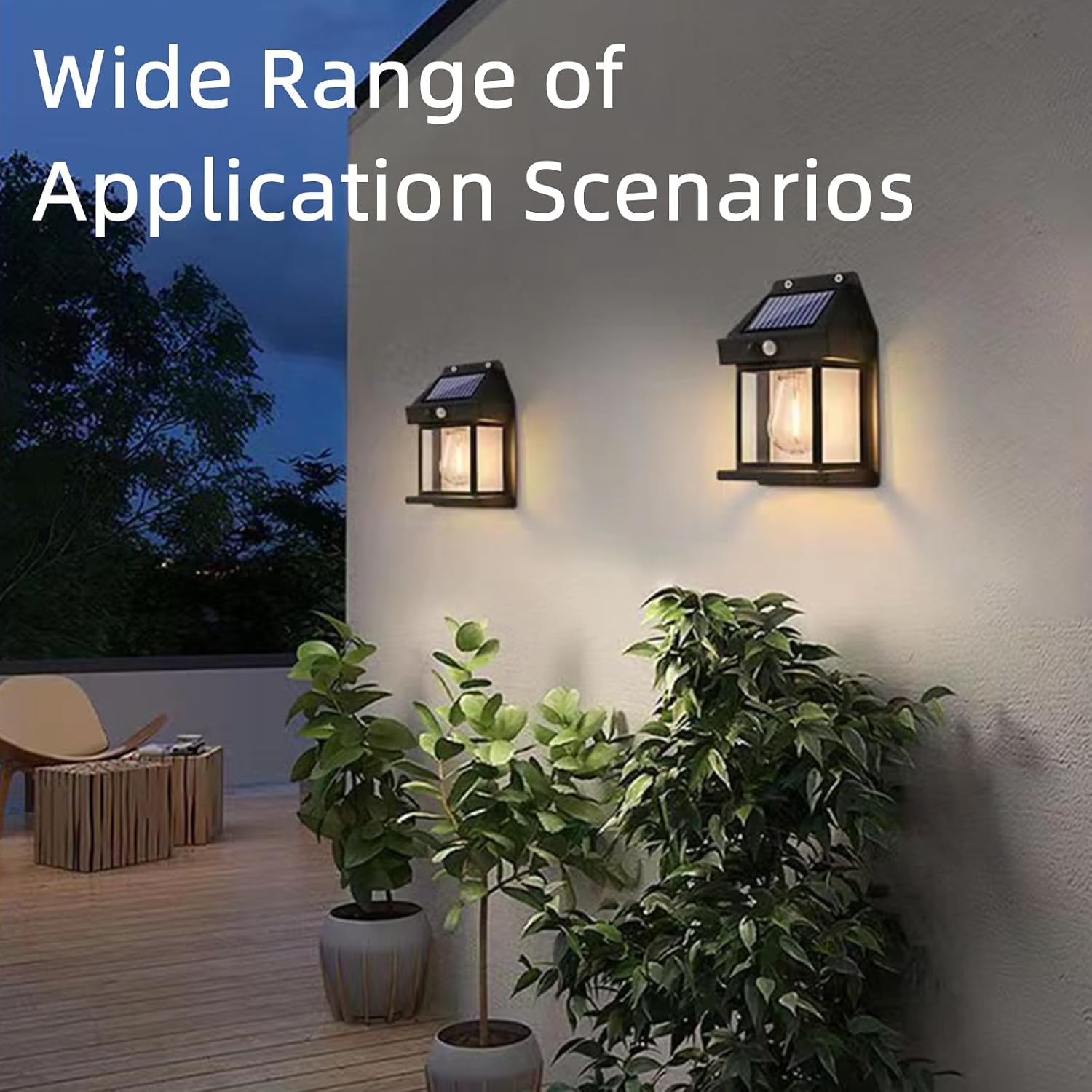 Electric Ultra-Bright Solar Tungsten Wall Light, Solar Wall Lights - Vintage Style with Smart Motion Sensor, Motion Sensor Wall Sconce, Outdoor Wall Lantern Dusk to Dawn, for Patio Yard (Black 3PCS)