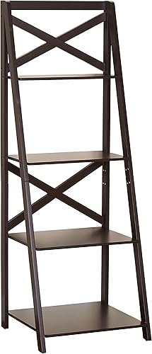 Miniatura 3 de Target Marketing Systems - Estante de escalera de 4 niveles, moderno organizador de estantería de pie, estante de almacenamiento para oficina en