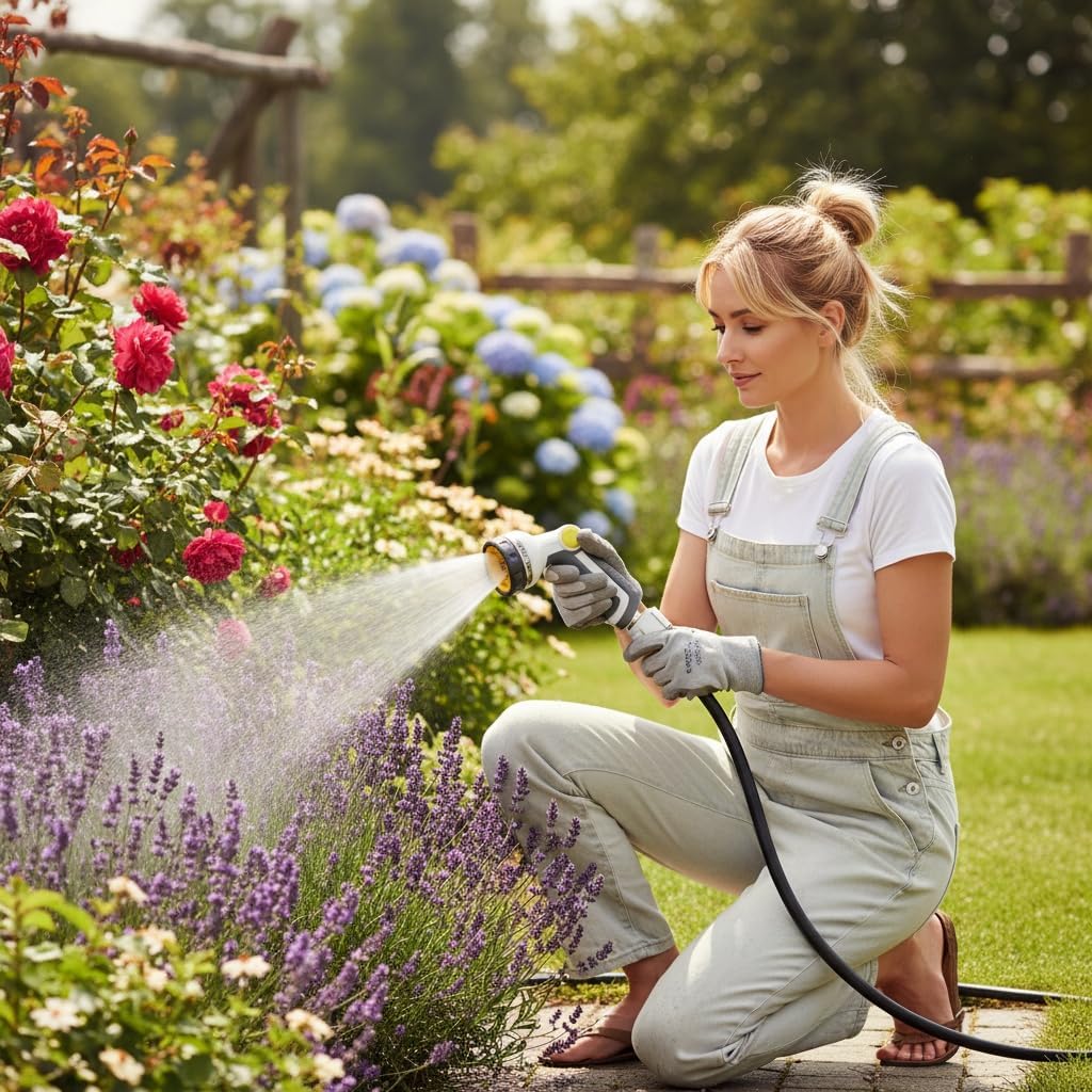 Multi-Functional High-Pressure Water Gun with Hose Storage Reel, Garden Watering and Car Washing Set (20 meter water pipe (gray basket color))