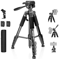 NEEWER BASICS Treppiede Fotocamera, Tripod 180cm con Portatelefono Compatibile con