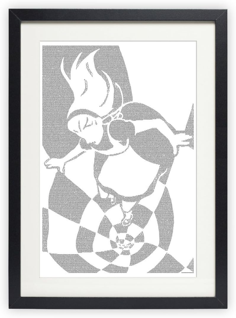 Alice's Adventures in Wonderland poster - Alice Falls to Wonderland - Typography Art Print - 24W x 36H inches