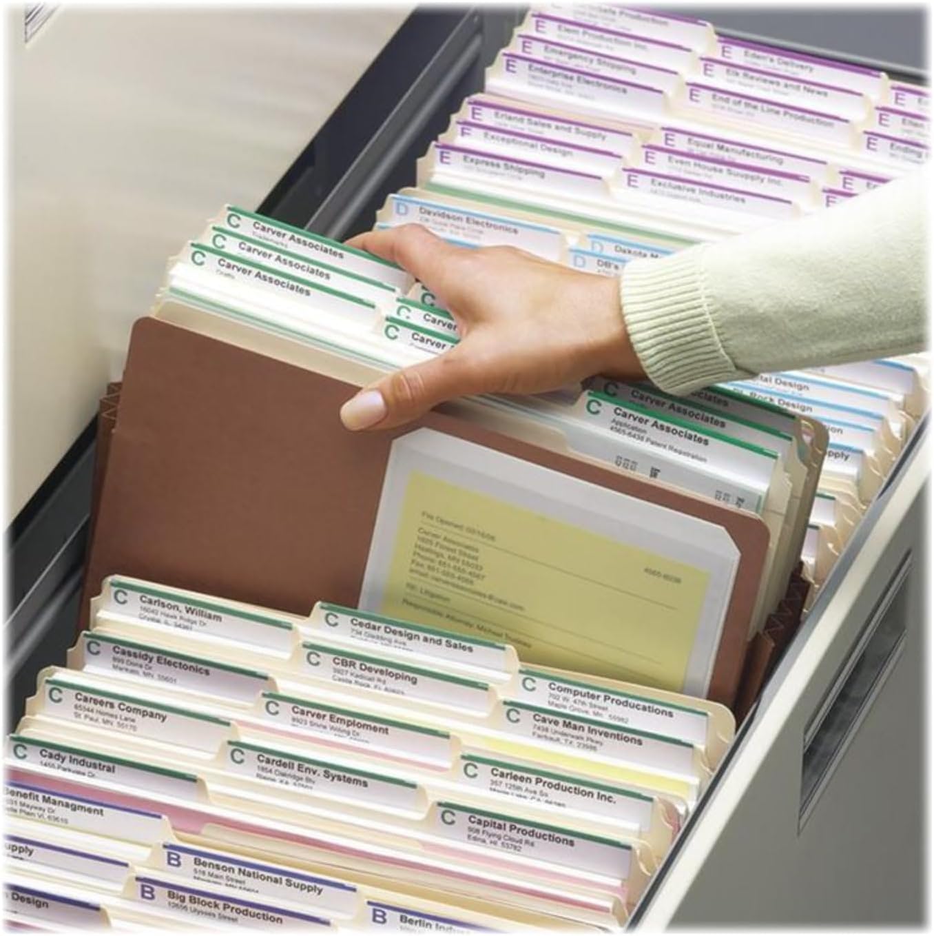 Smead TUFF® File Pocket, Straight-Cut Tab, 7" Expansion, Letter Size, Redrope, 5 per Box (73395)