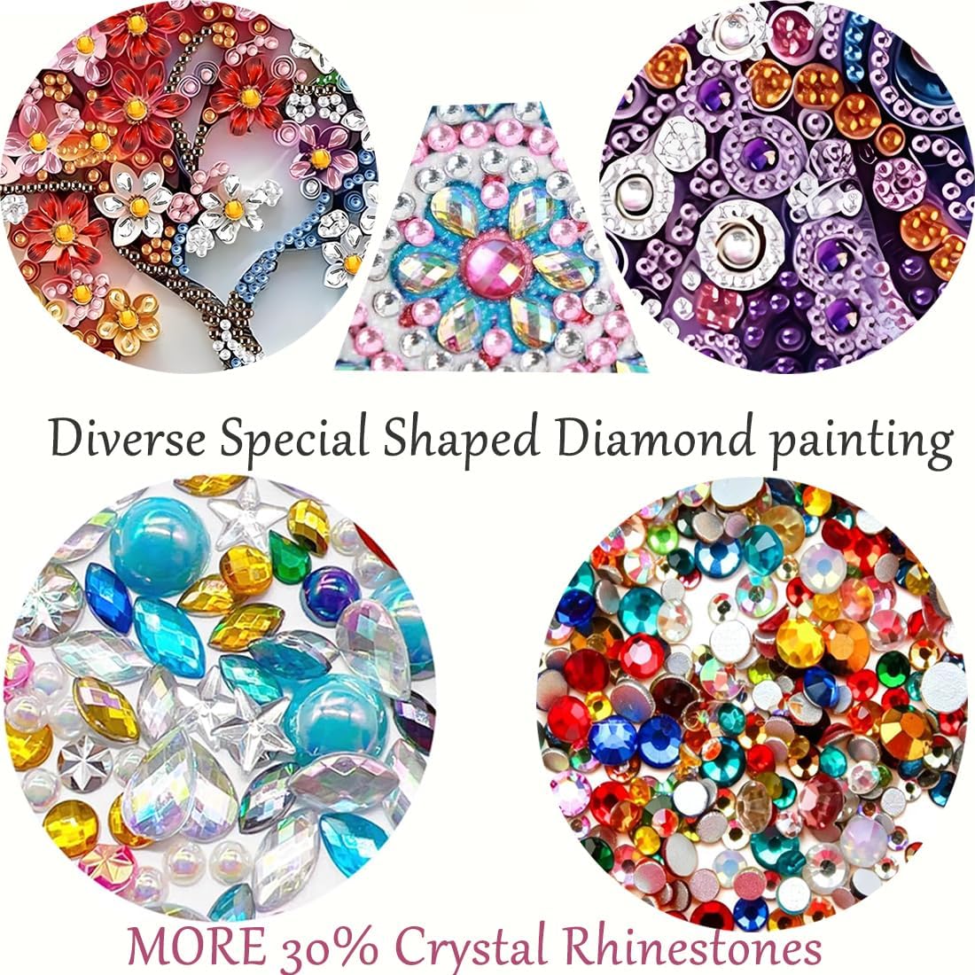 SHICERNHJ 5D Diamond Painting Kits for Adults-Special Shape Diamond Art Kits for Jellyfish,DIY Crystal Rhinestones Painting kit for Home Wall Decoration 12 × 12 inch