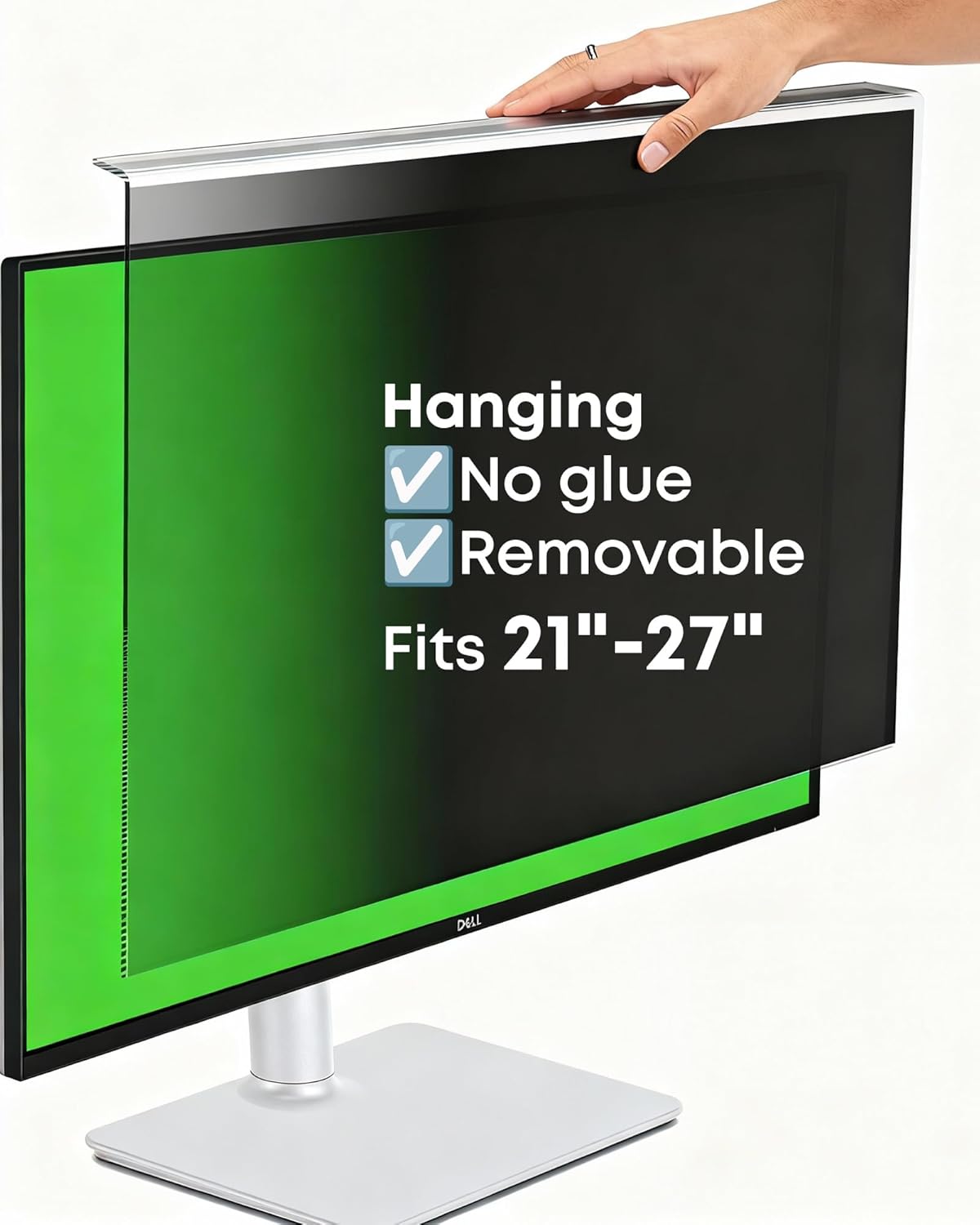 Hanging Privacy Screen Protector for 21-22" Monitors, Removable & No Installation Required, ±30° Privacy Filter, Effectively Blocks High-Energy 460nm Blue Light – Dual Protection for Information Security & Eye Health (22"-16:9 (19.29"×12.48"))