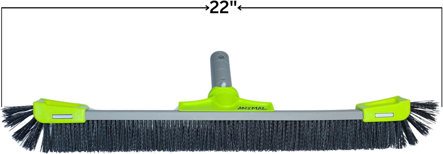 OREQ Corporation Animal Pro Pebble Pool Brush | Heavy-Duty Brush for Pebble & Textured Pool Surfaces | Professional Pool Wall & Floor Cleaning Tool (22 Inch)
