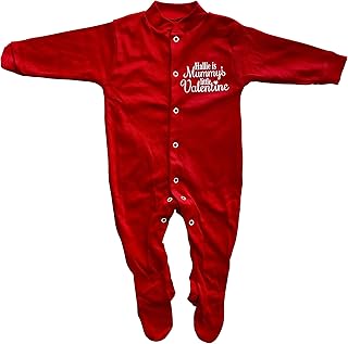 Little Secrets Clothing Baby,Clothing,Baby Boys 0-24m,Sleepwear & Robes,Sleepsuits Personalised Mummy's Little Valentine Sleepsuit, Newborn Baby Boy Girl Valentine's Day Red Romper Outfit, Keepsake Gift