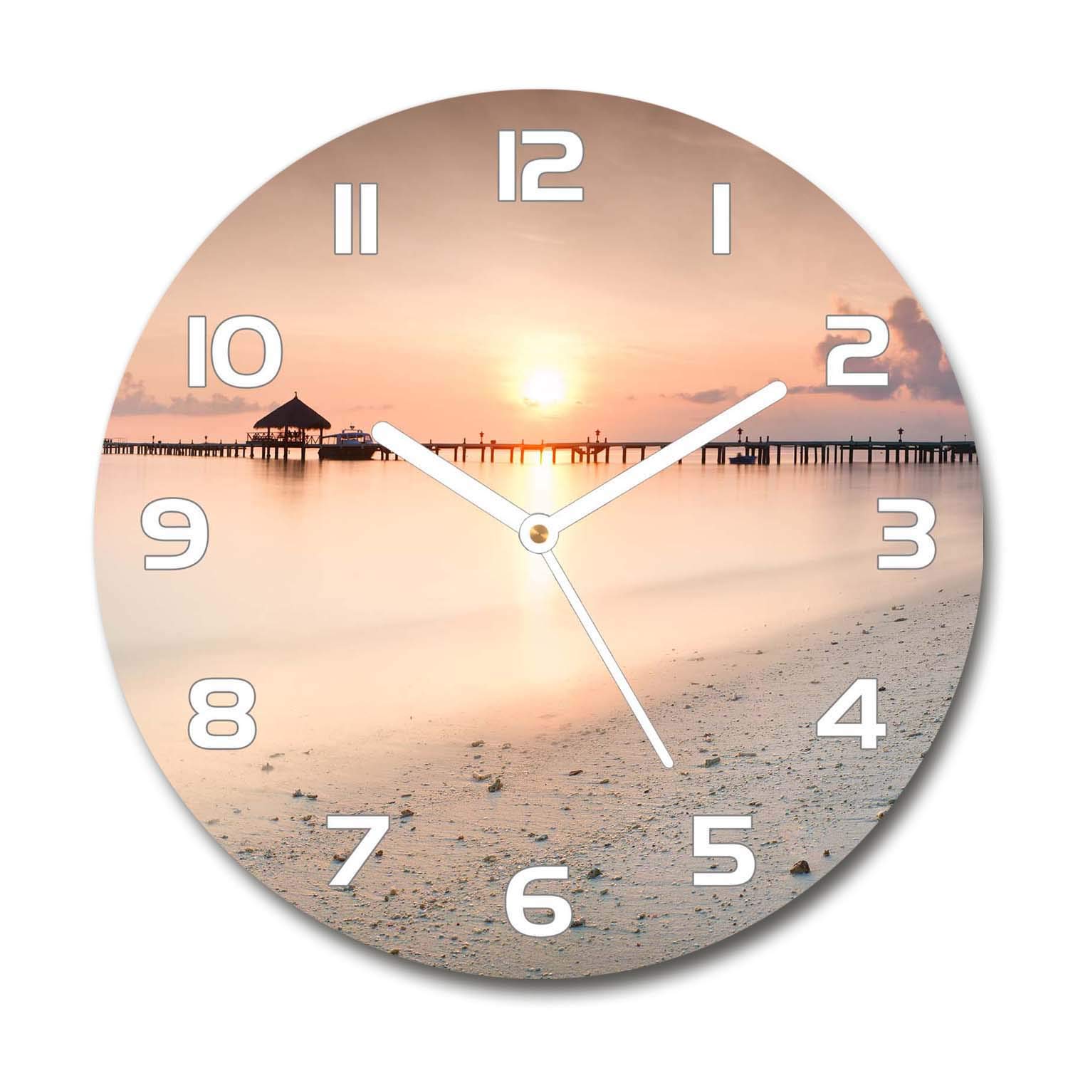 Horloge en Verre Silencieuse Tulup pour Salon sans Bruit de Tic-Tac