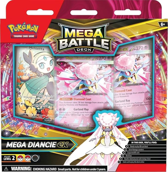 Pokémon TCG Pocket Gets Mega Shine in March 9 71FEa3D3WEL. AC SX679 Pokemon Trading Card Game Mega Battle Deck (Mega Diancie ex)