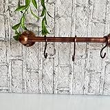 VOFMK Handcrafted Vintage Copper and Brass Pot Rack: A Rustic Wall-Mounted (24 inches)