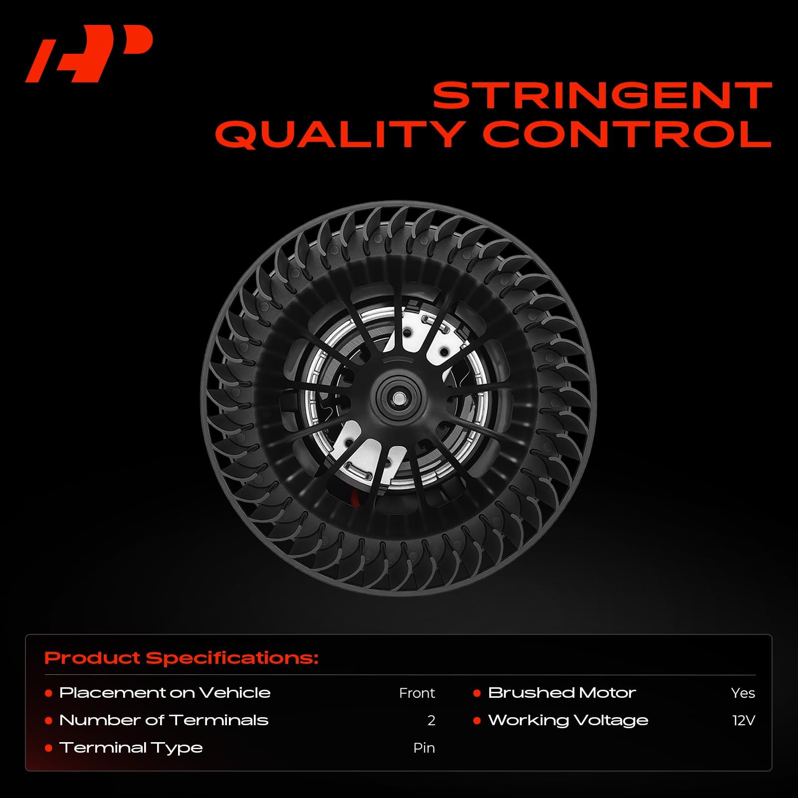 A-Premium Motor de ventilador delantero HVAC con jaula de ventilador | Compatible con Ford Escape 2013-2019, Focus 2012-2018, Transit Connect 2014-2022, C-Max 2013-2018 y Lincoln MKC 2015-2019