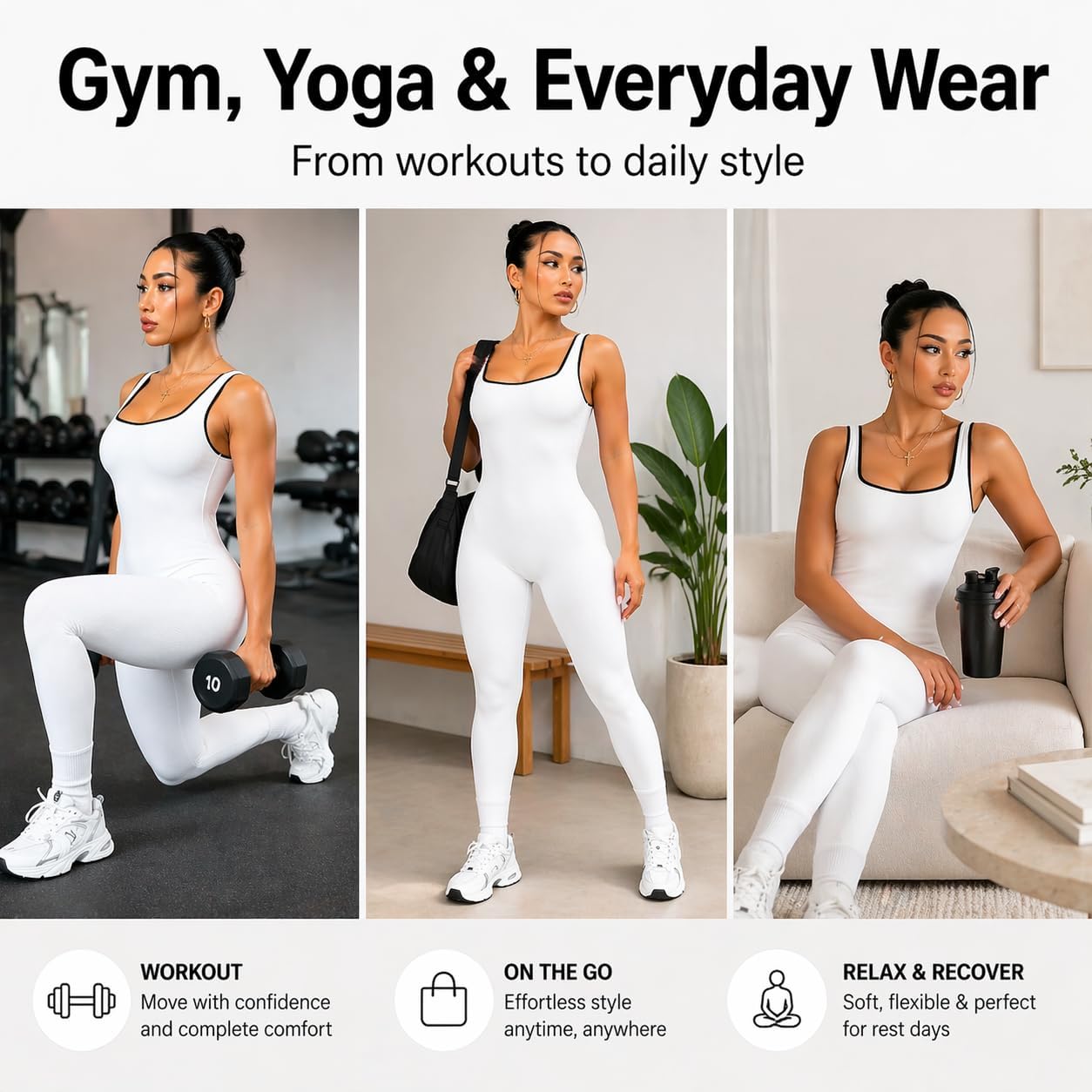 Yoga 1 Piece Bodysuit with a Stylish Open-Back Design, Perfect for Shaping And Lifting Sports Workout Set Jumpsuit
