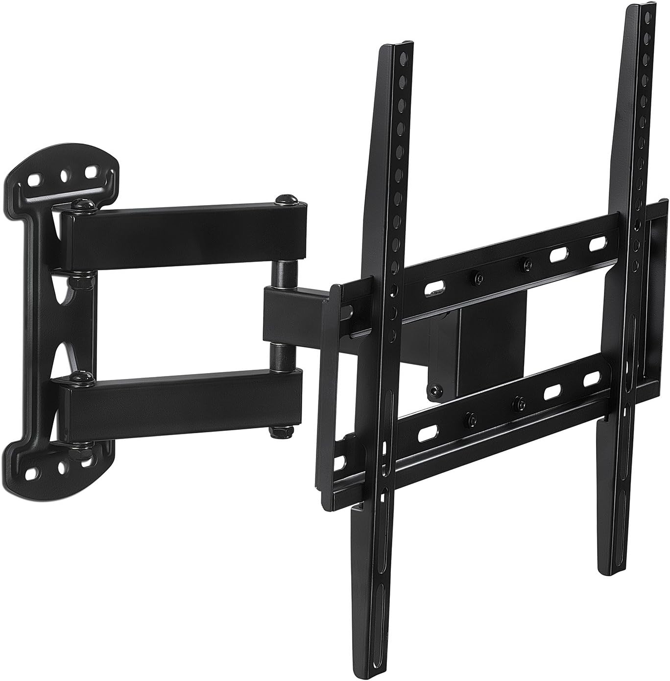 Mount-It! Full Motion Corner TV Wall Mount for 19–55 Inch TVs, Articulating Single-Stud TV Mount, Tilt Swivel Extend Retract, VESA 75x75 to 400x400, 66 lb Capacity