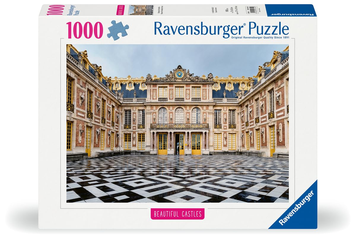 Ravensburger - Puzzle 1000 Pezzi Beautiful Castles Château de Versailles | Puzzle 1000 Pezzi Paesaggi Con Una Misura Di 70x50 Cm | Regalo Per Adulti e Bambini Da 14 Anni e Più
