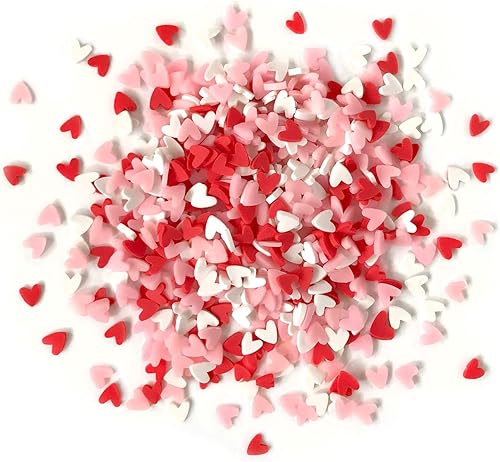 Miniatura 4 de Sprinkletz Hearts - Paquete de pequeñas piezas de arcilla polimérica para manualidades, álbumes de recortes, 1800 piezas