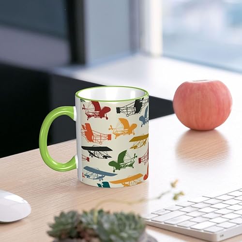 Miniatura 6 de Vintage plane Coffee Mug Coffee Cups Ceramic with Handle,Tea Cups Mug tazas para cafe Drinking Cups Gifts for Women Men,Unique Coffee Mugs for