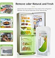 Vista 4 de Desodorizador para refrigerador (paquete de 6) - Eliminador de olores para refrigerador y congelador, carbón activado natural, combate los olores
