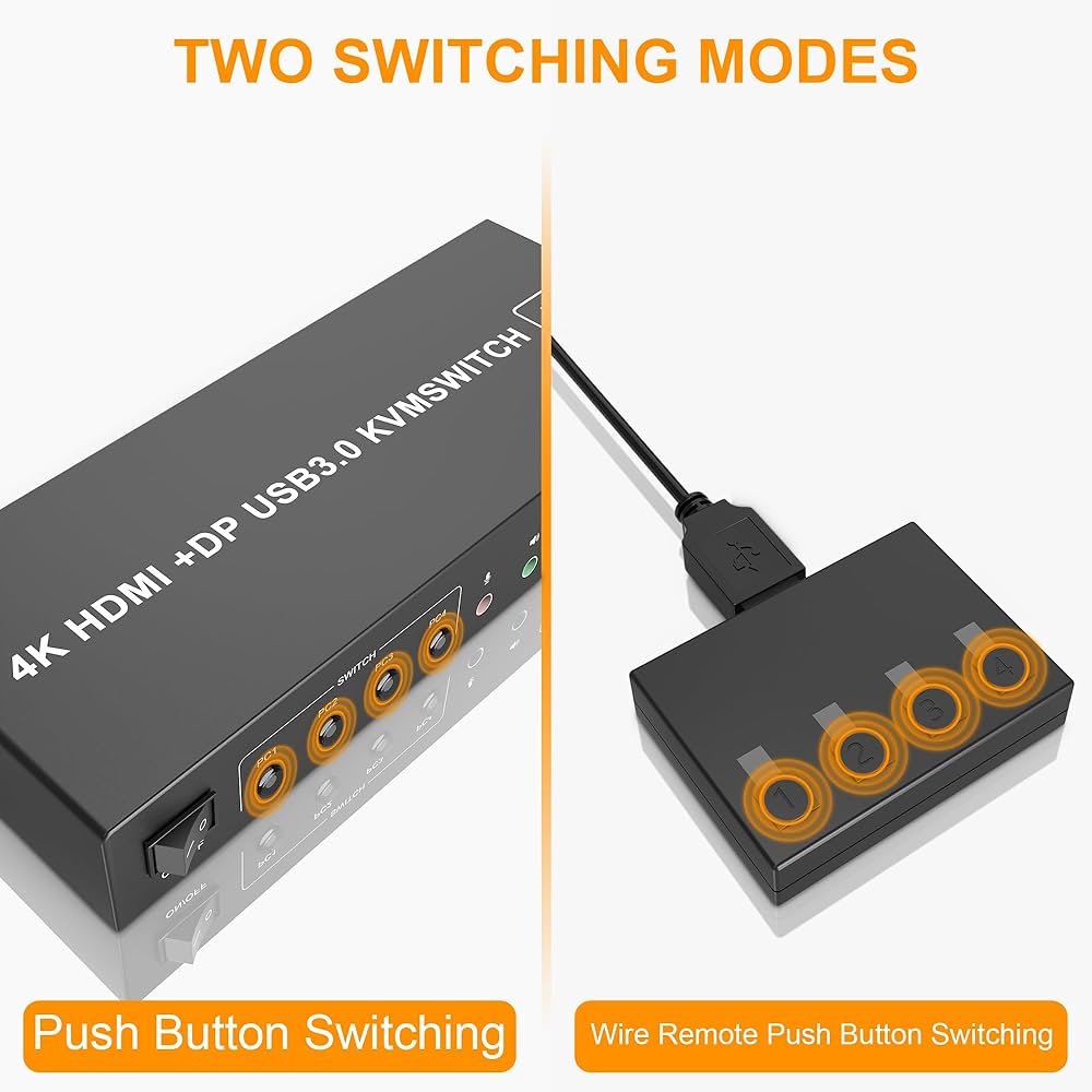 Amazon.co.jp: Yeemie Pro USB 3.0 KVMスイッチ ディスプレイ