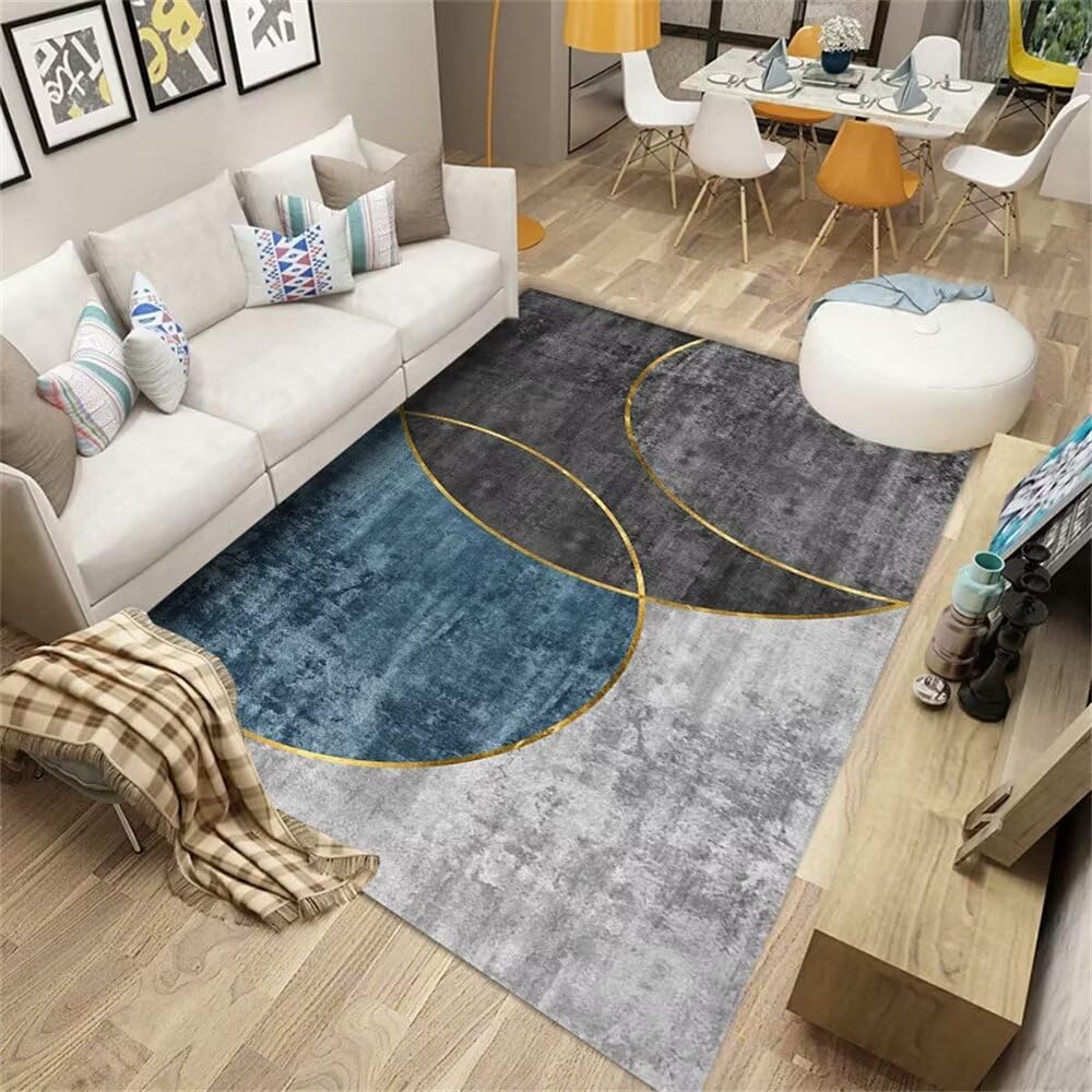 Tapis de canapé lavable design géométrique pour salon et terrasse