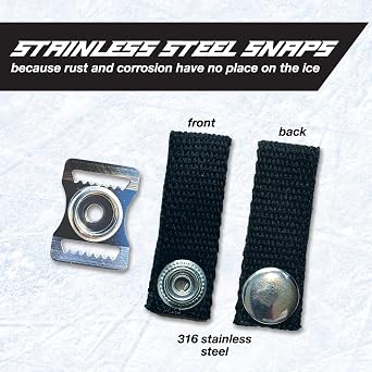 YourLastStrap Hockey Helmet Chin Strap with Stainless Steel Snaps | Ice Hockey Chin Strap Replacement Parts | Loop Repair Kit