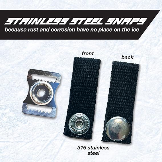 YourLastStrap Hockey Helmet Chin Strap with Stainless Steel Snaps | Ice Hockey Chin Strap Replacement Parts | Loop Repair Kit