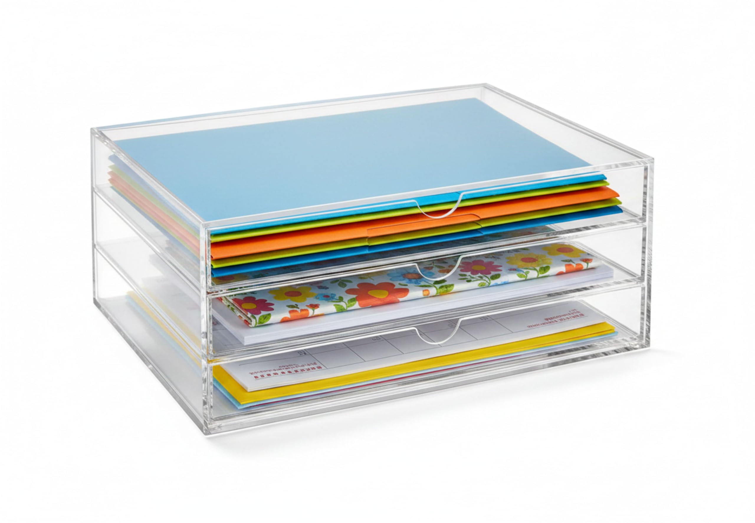 OSCO Landscape Clear Acrylic 3 Tier Sorter