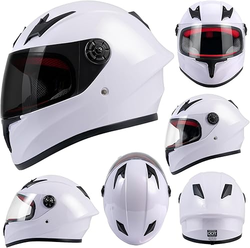 Miniatura 2 de Casco de motocicleta para niños, casco de cara completa para jóvenes, casco ligero aprobado por DOT para motocross, ATV, todoterreno, cascos para