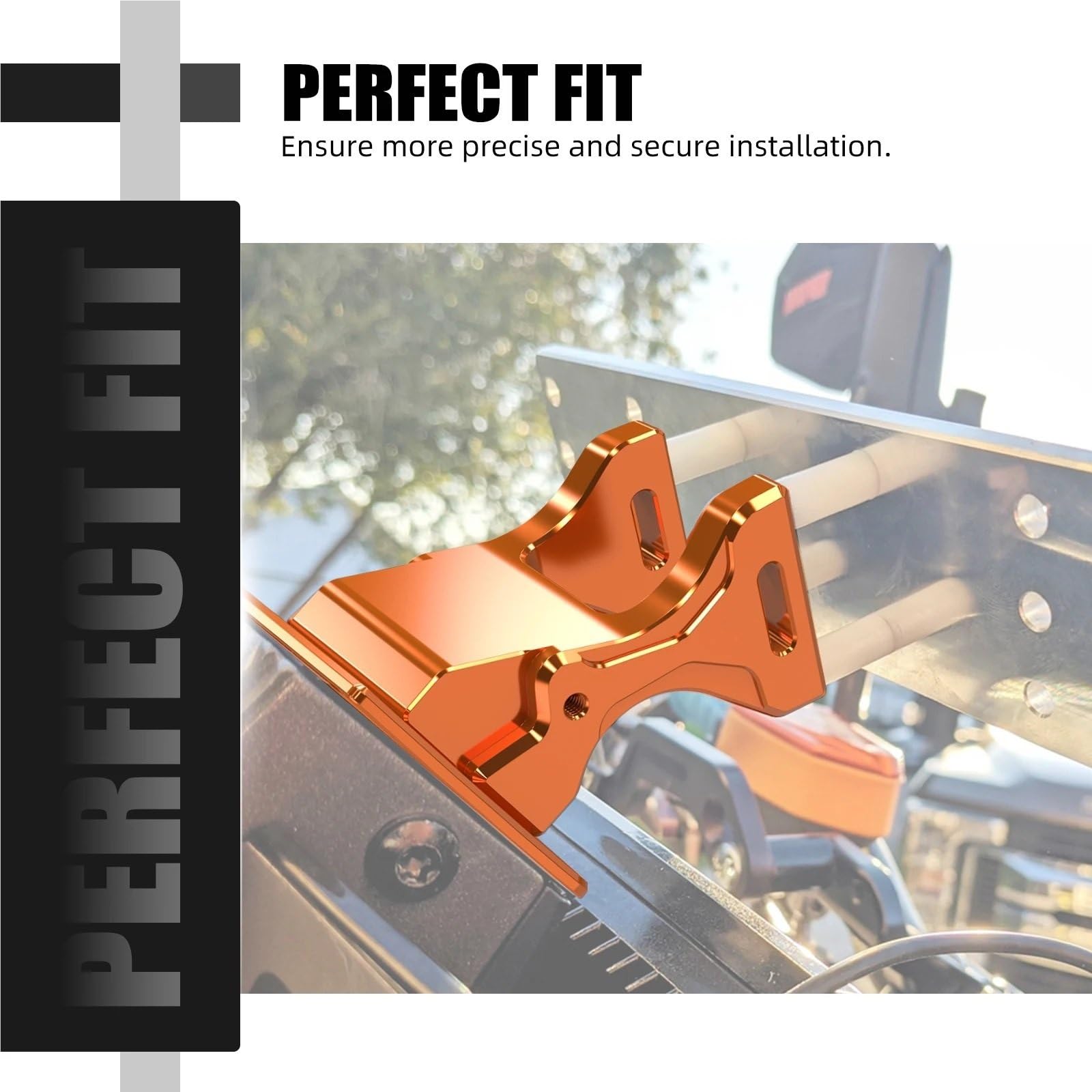 Motorrad Navigationshalterung Motorrad GPS Navigator Clamp AMPS Halterung Fit Für KTM 390 790 890 Fit Für Husqvarna Norden 901 GPS Halter(Orange)