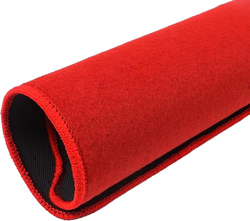 Miniatura 8 de IKON MOTORSPORTS, Alfombrilla de suelo compatible con Honda Civic 1996-2000, ajuste de fábrica, de nailon rojo, parte delantera y trasera,