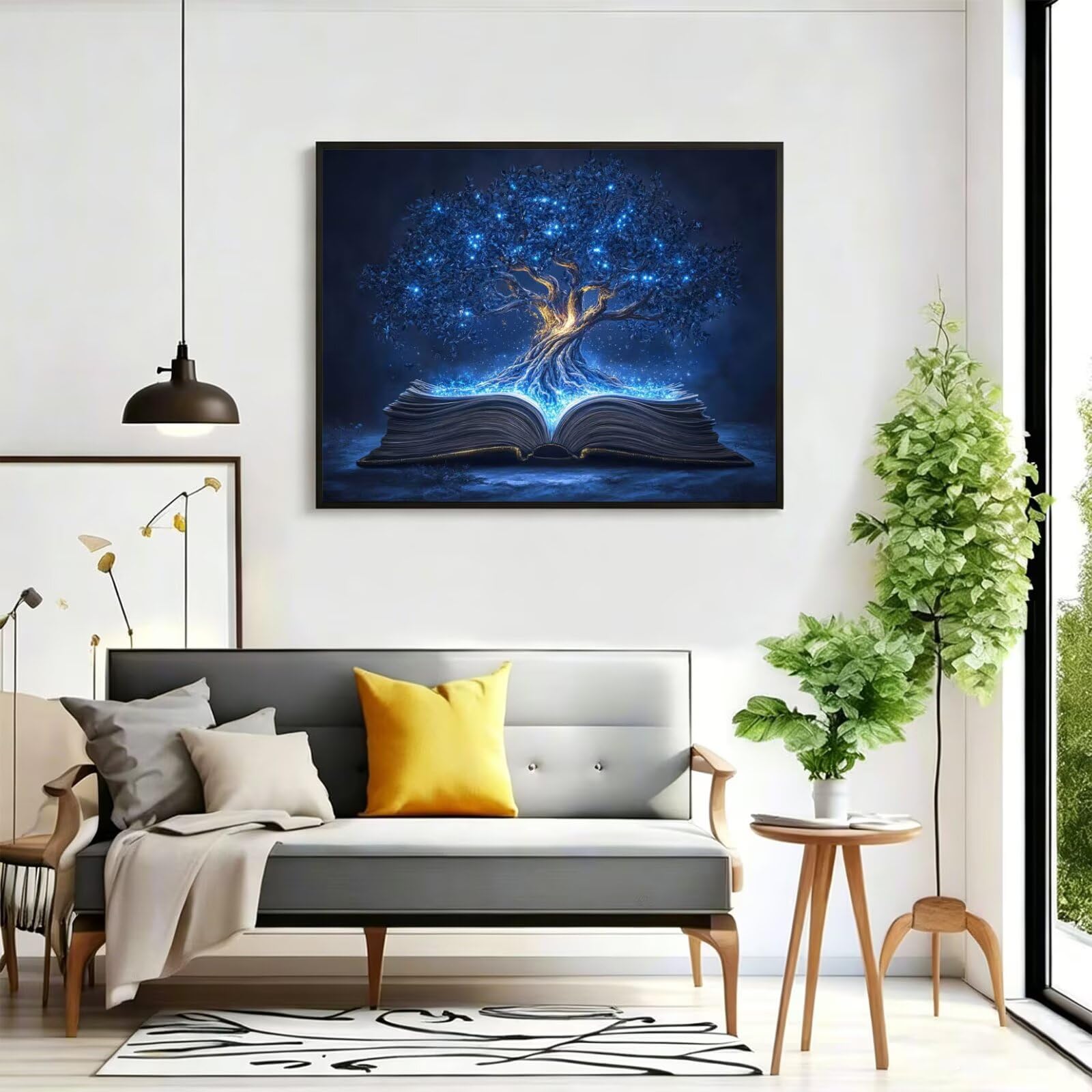 Pintar por Numeros Árbol de la vida Pinturas Acrilicas libro Pintura por Numeros Lienzos para Pintar, Pintura Acrilica Manualidades, Decoración Hogar, Regalos Cumpleaños, 90x120cm Sin Marco, q-768