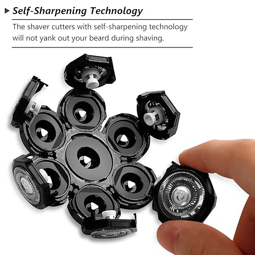 Miniatura 4 de Cuchilla de repuesto para cortador de barba de 7 cabezales, afeitadora eléctrica de 7 cabezales, cuchillas de repuesto para afeitadora de cabeza