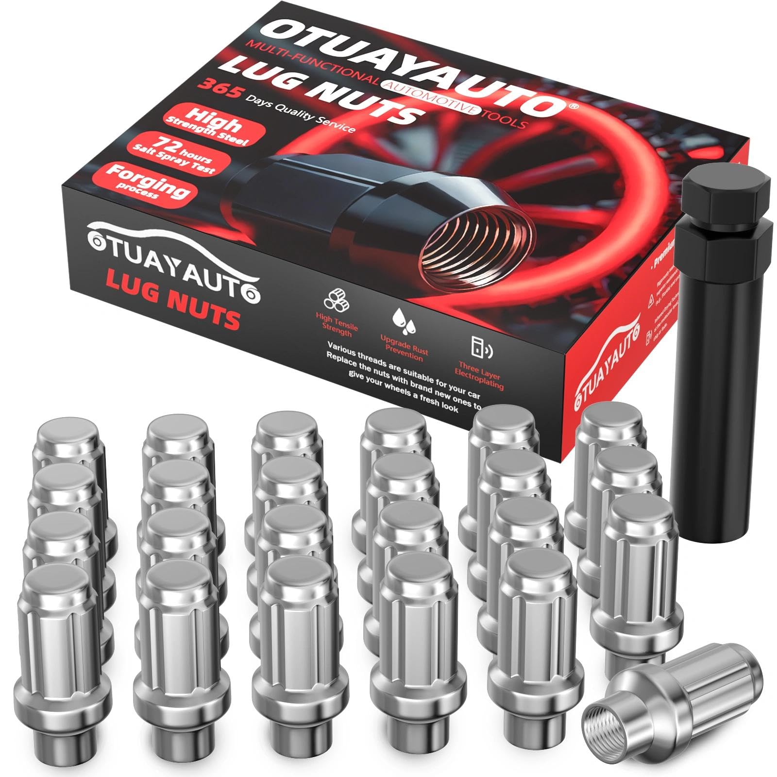 OTUAYAUTO M12x1.5 Lug Nuts - Replacement for Toyota 4Runner, Tacoma Tundra