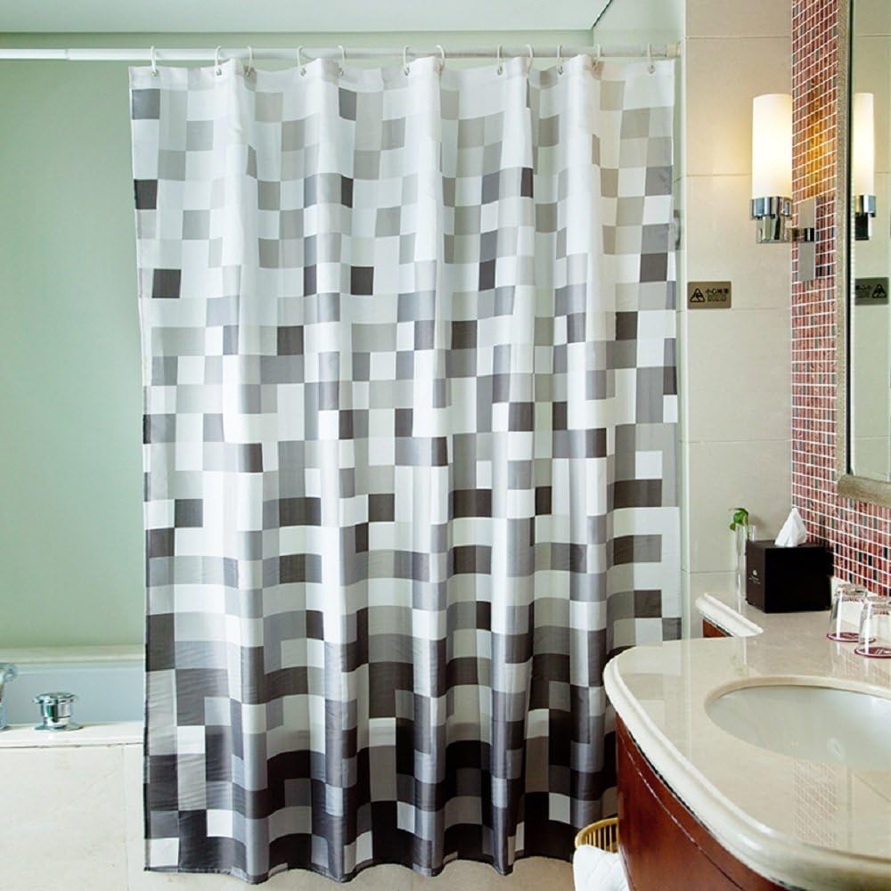 Welwo Polyester Fabric Shower Curtain Waterproof/No More Mildews Bathroom Shower Curtains