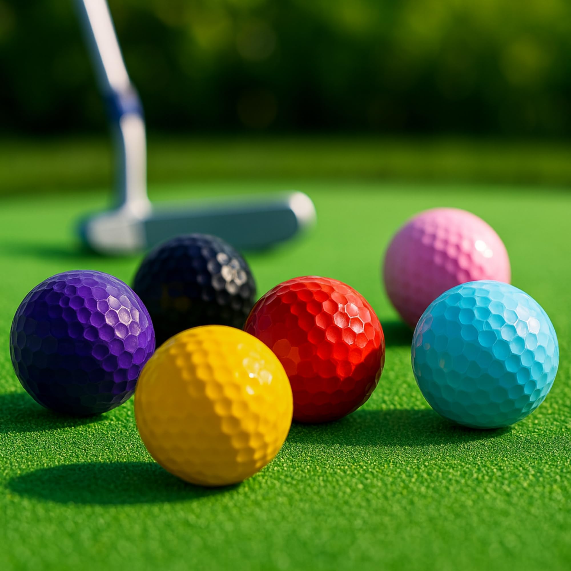 Thorza Colored Golf Balls - Multicolored Set of 6, 12, 24 Mini Golf, Putting Practice and Training — Amazon image 2