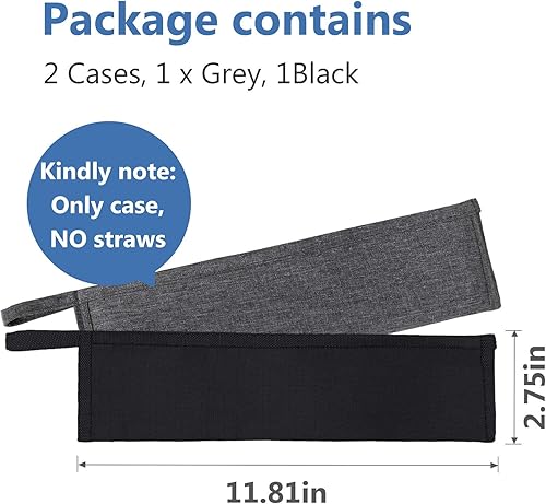 Miniatura 6 de Aosbos Estuche de transporte reutilizable para pajitas de metal, pajitas de papel, pajitas de plástico, pajitas desechables, pajitas de silicona,