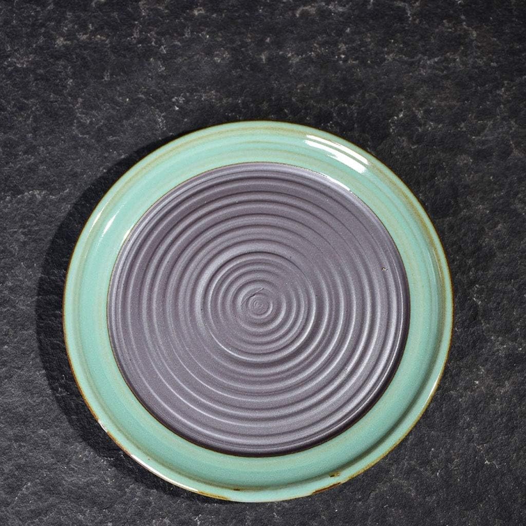 Plant Saucer Drip Tray Retro Flower Pot Tray Ceramic Thickened Flower Pot Tray Outdoor Garden Home Indoor Office Plant Potted Chas,A